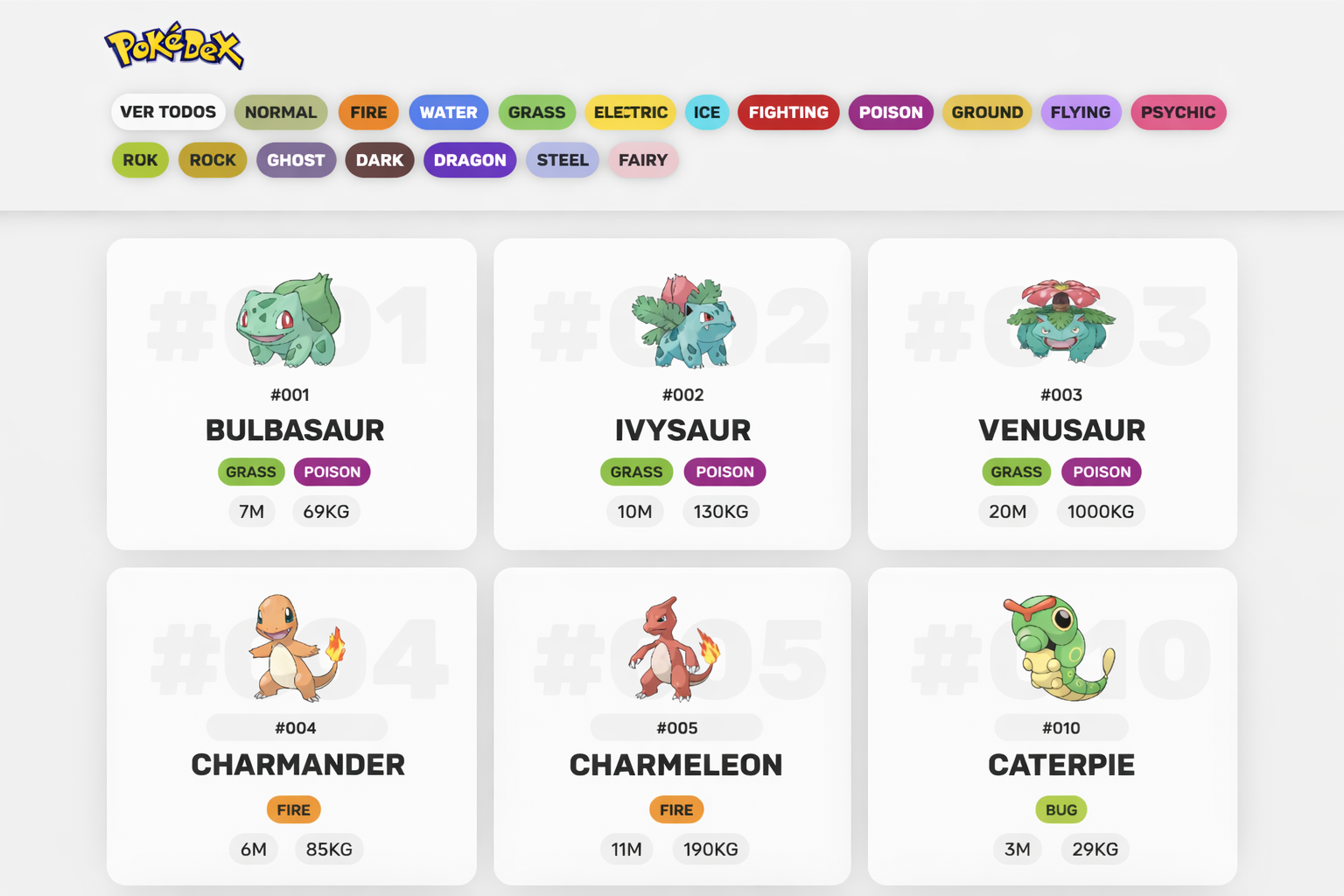 Pokedex API — Aplicación web con consumo de REST API